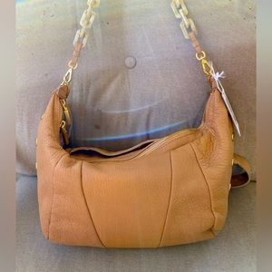 Hammitt NWT toast tan morgan acrylic marble chain crossbody shoulder bag